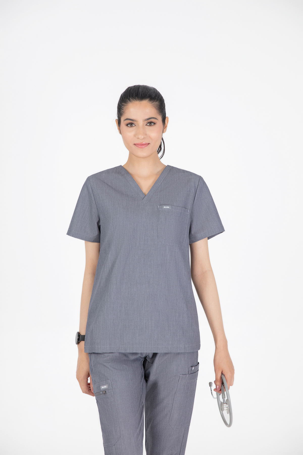 V Neck Scrub Top For Women