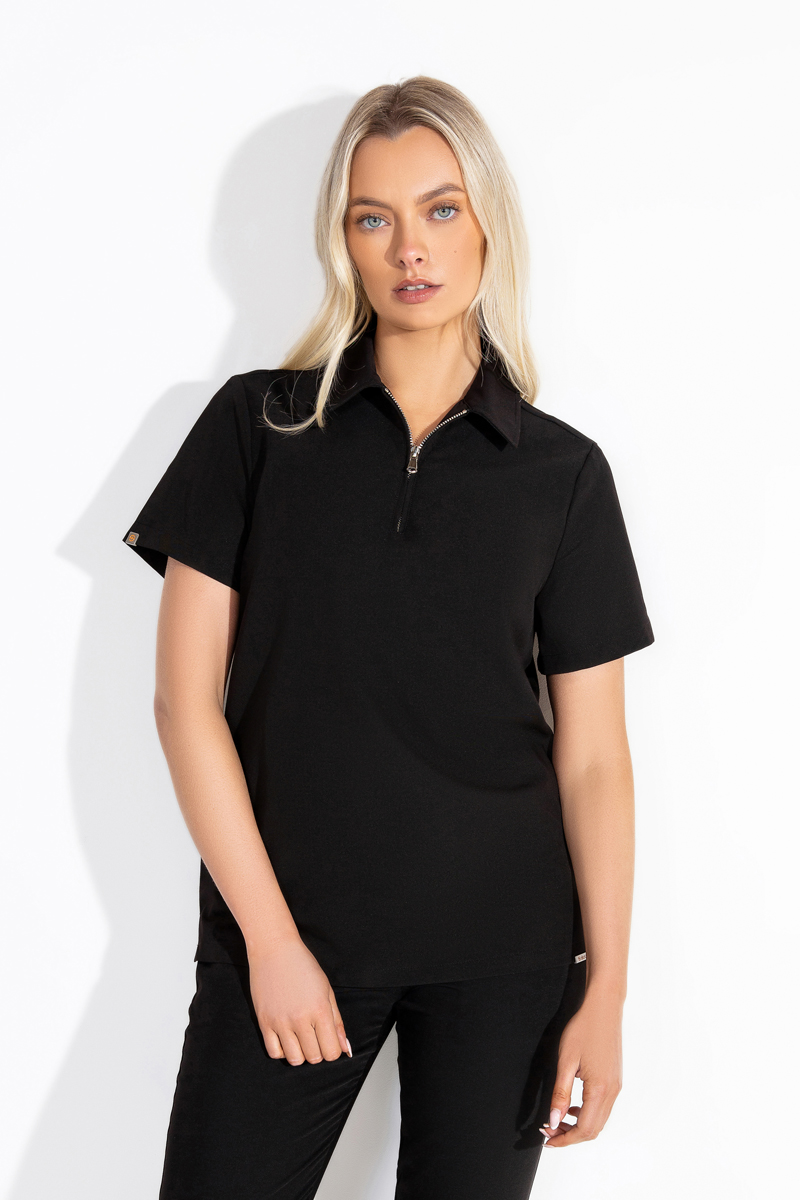 Kiro Zip Neck Polo Scrub For Womens NewGen